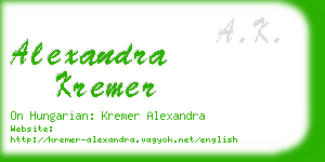 alexandra kremer business card